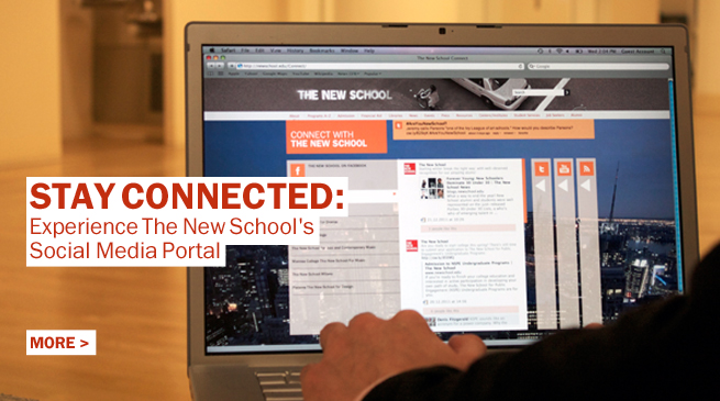 Stay Connected - Experience the New Schooll's social media portal.