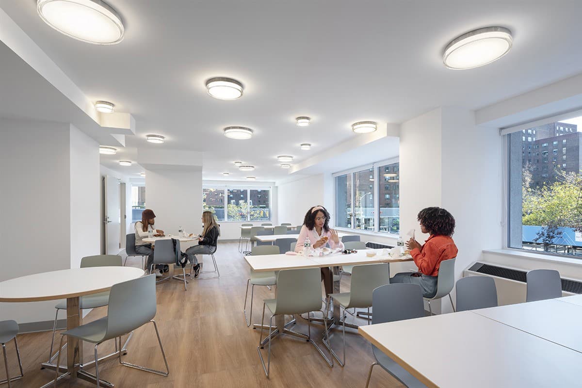 Residents can enjoy grab and go food options in this second floor dining area.