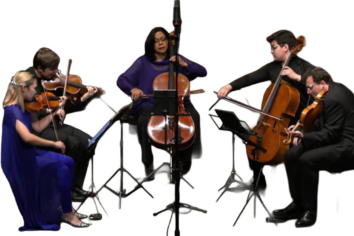 Balourdet Quartet with cellist Astrid Schween, appearing March 15, 2027.