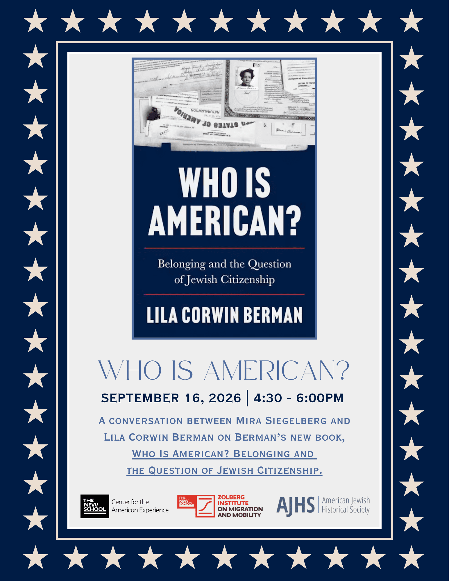 Who Is American? A Conversation between Mira Siegelberg and Lila Corwin Berman